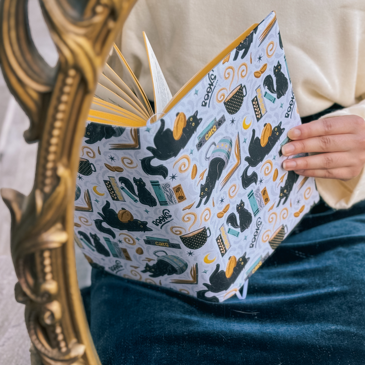 Feline Fables fabric dust jacket