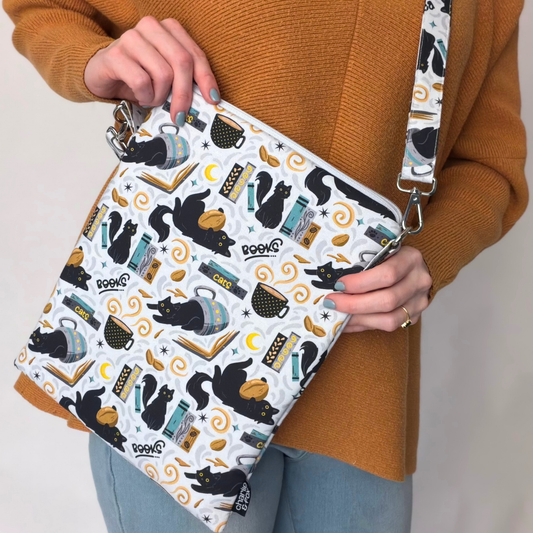 Feline Fables crossbody sleeve