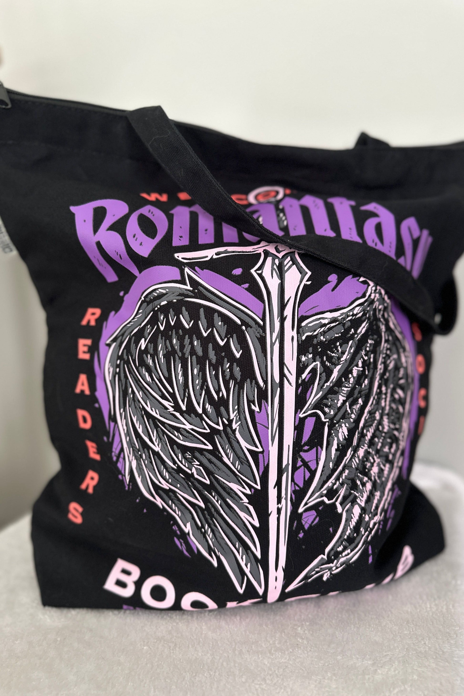 Romantasy Book Club Tote — bookish merch by Caffeine and Curses. Carry the romantasy obsession. Hand-designed in Australia.