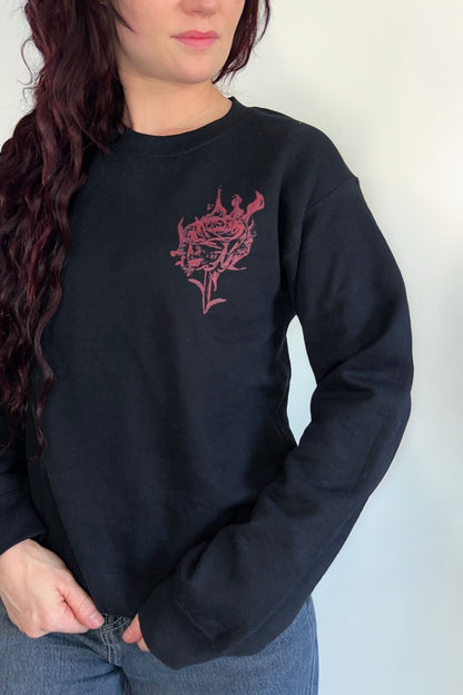 Scorched Rose Sweatshirt | Crowns of Nyaxia Merch