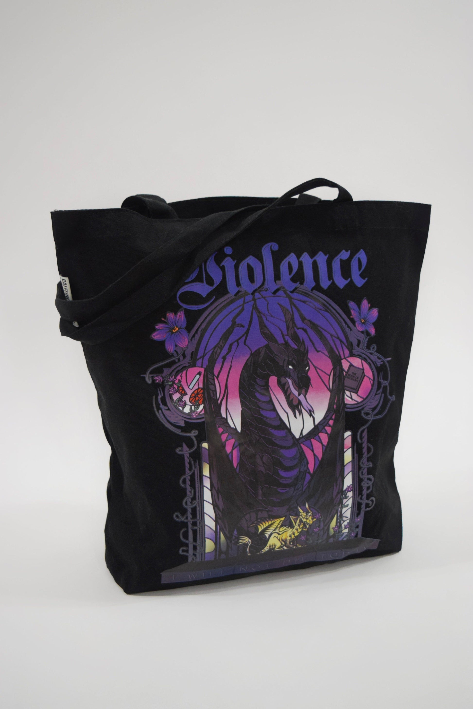 Violence Tote — Fourth Wing merch by Rebecca Yarros. Carry Violet's grit. Hand-designed in Australia, officially licensed.