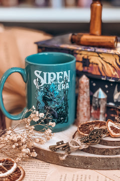 Siren Era Mug — bookish merch by Caffeine and Curses. Welcome to your siren era — coffee included. Hand-designed in Australia.