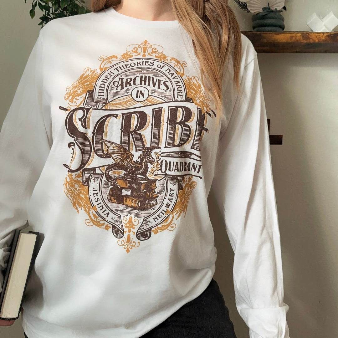 SCRIBE LONG SLEEVE TEE | FOURTH WING MERCH
