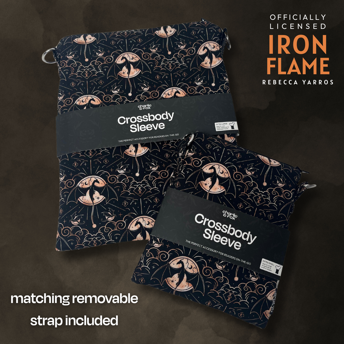 Iron Flame crossbody sleeve - Rebecca Yarros