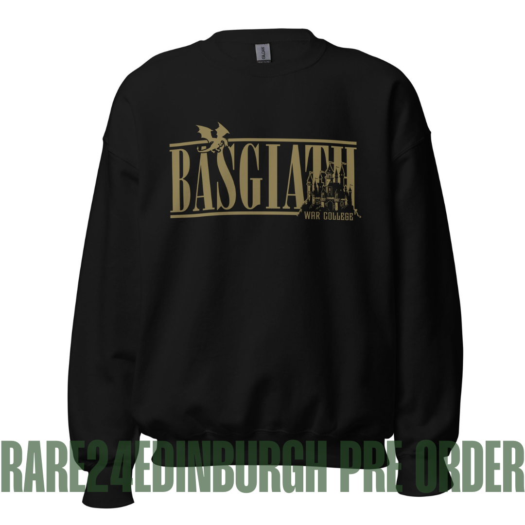 **RARE24 EDINBURGH PRE-ORDER** Basgiath War College Location Sweatshirt | Fourth Wing Merch