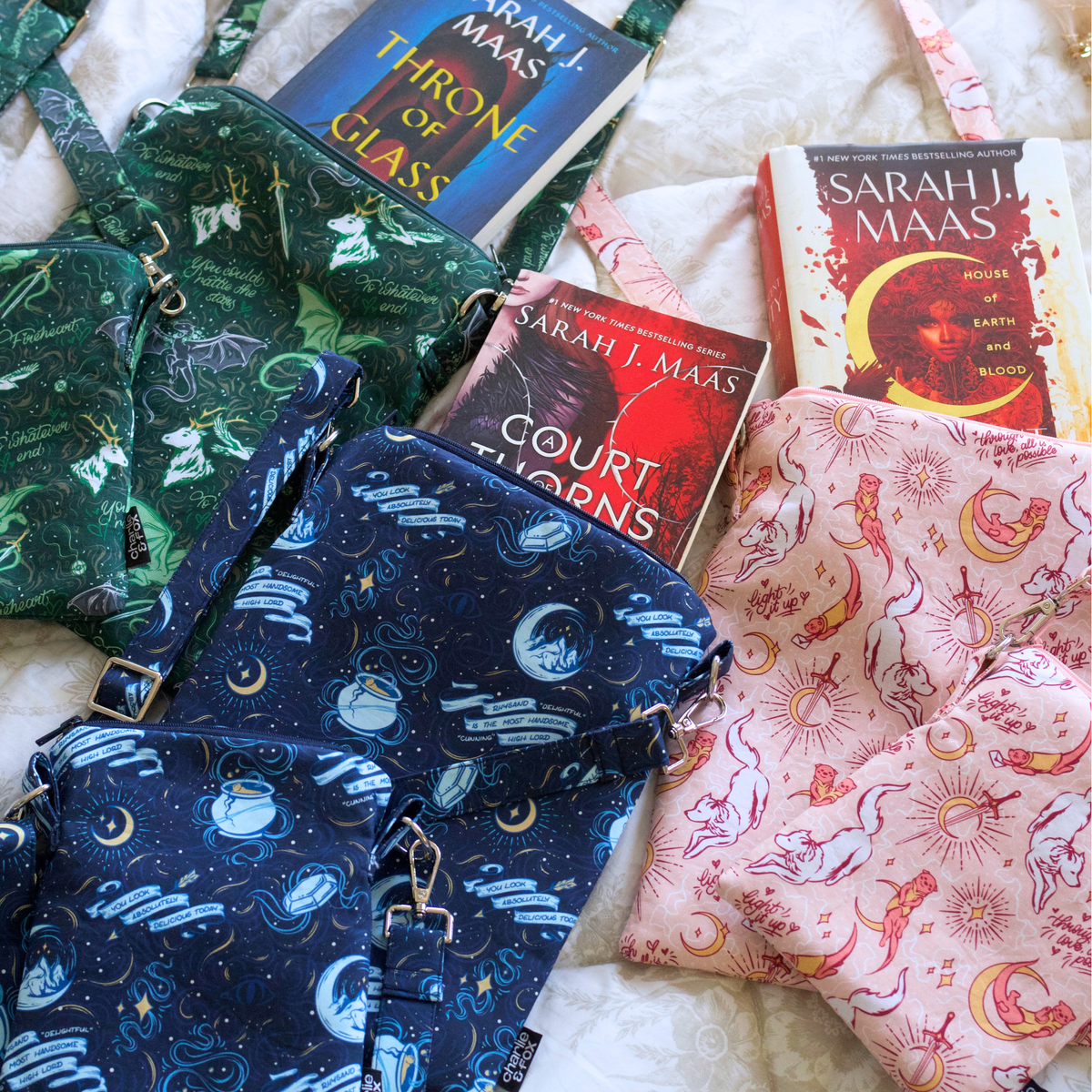 A Court of Thorns and Roses crossbody sleeve