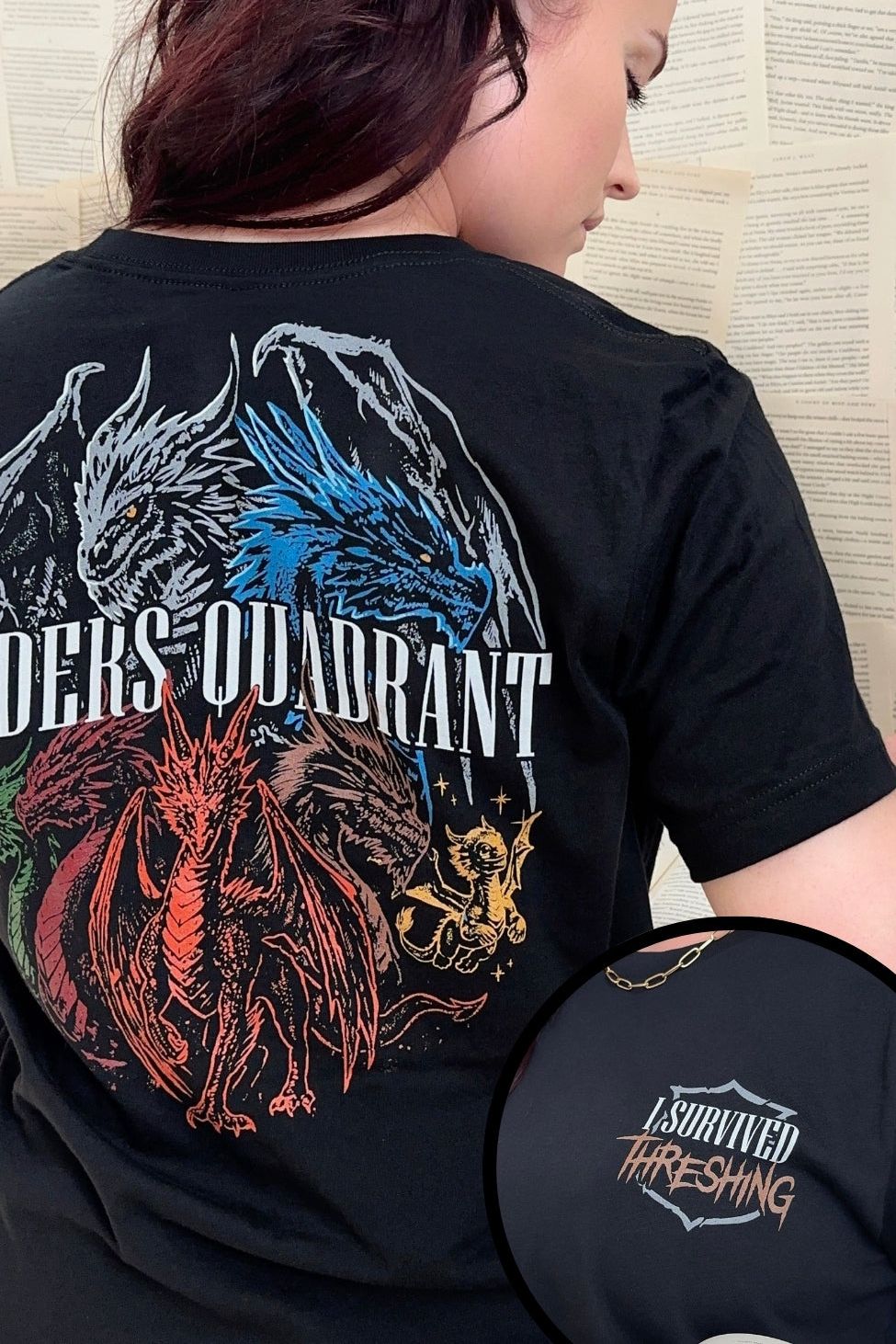 Riders Quadrant T-Shirt (back print) | Fourth Wing Merch