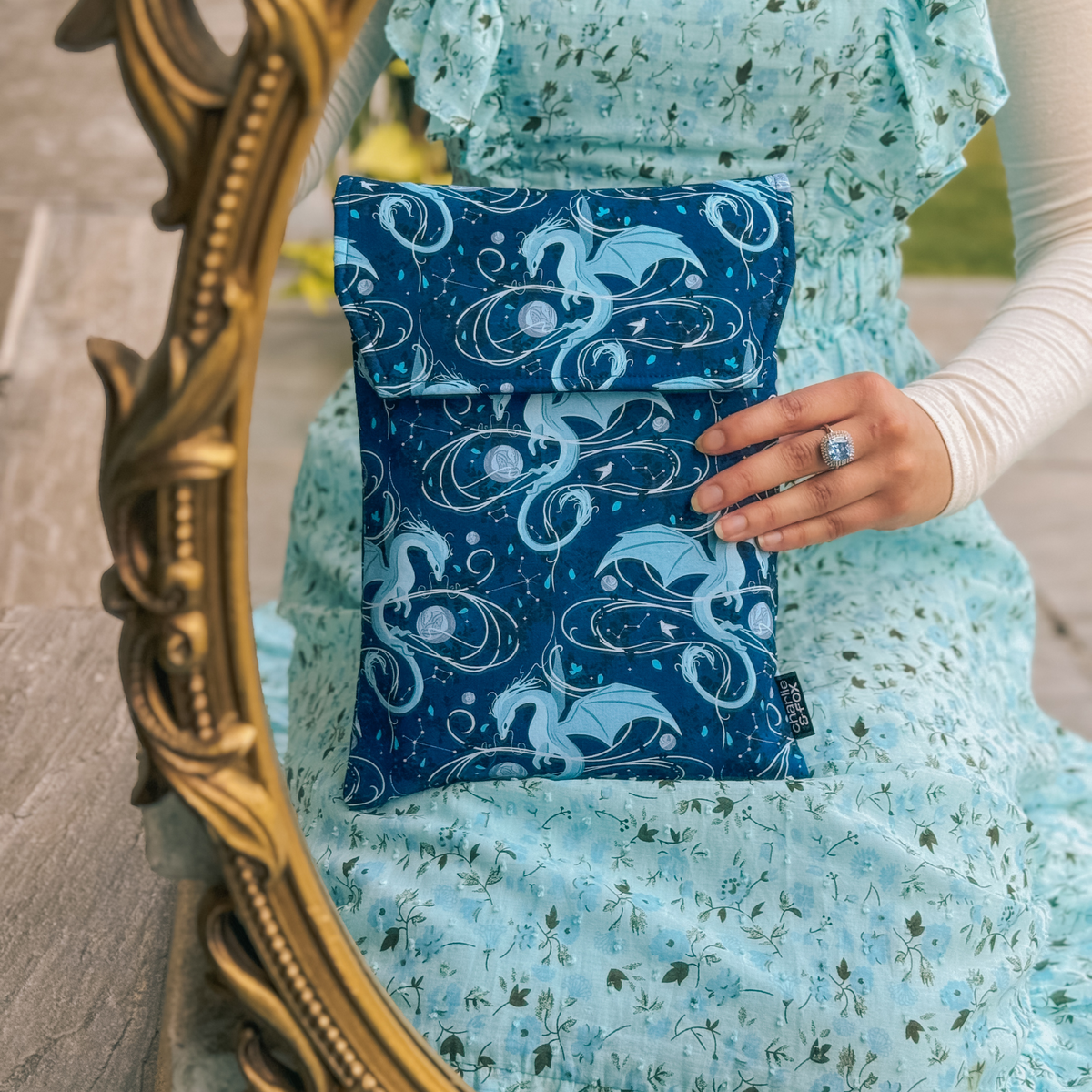 Moonplume Dragon padded book sleeve (When The Moon Hatched)