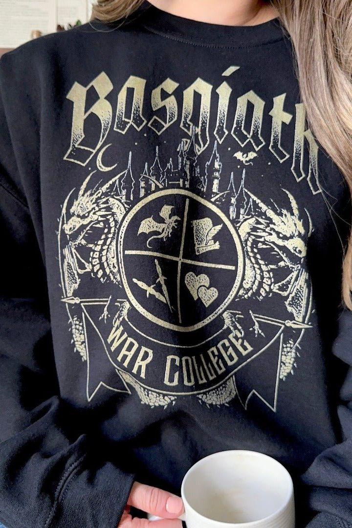 Basgiath War College Sweatshirt - Caffeineandcurses - Rebecca Yarros