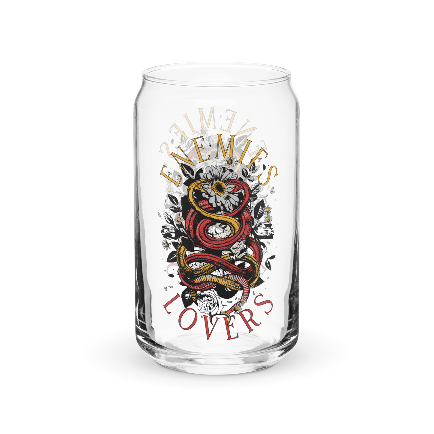 Enemies To Lovers Can Glass — bookish merch by Caffeine and Curses. The trope that wrecks you, by the pour. Hand-designed in Australia.