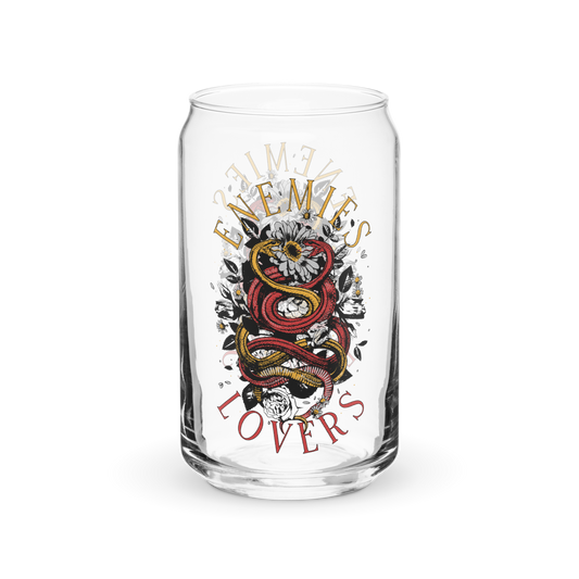 Enemies To Lovers Can Glass — bookish merch by Caffeine and Curses. The trope that wrecks you, by the pour. Hand-designed in Australia.