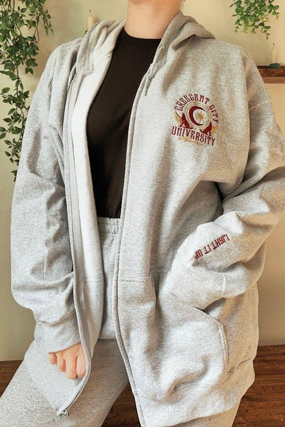 Crescent City Alumini Zip Hoodie - Caffeineandcurses - Sarah J Maas