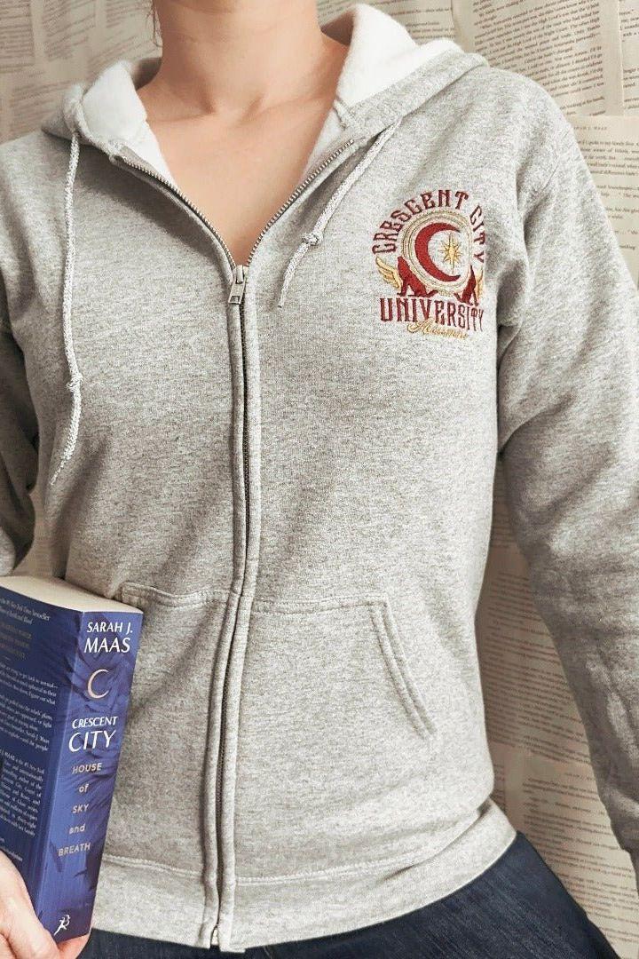 Crescent City Alumini Zip Hoodie - Caffeineandcurses - Sarah J Maas