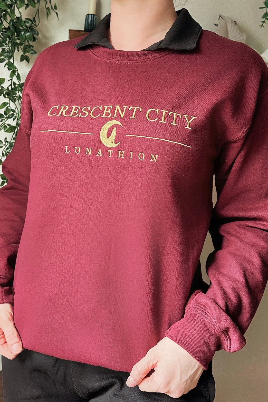 Crescent City Embroidered Sweatshirt - Caffeineandcurses - Sarah J Maas