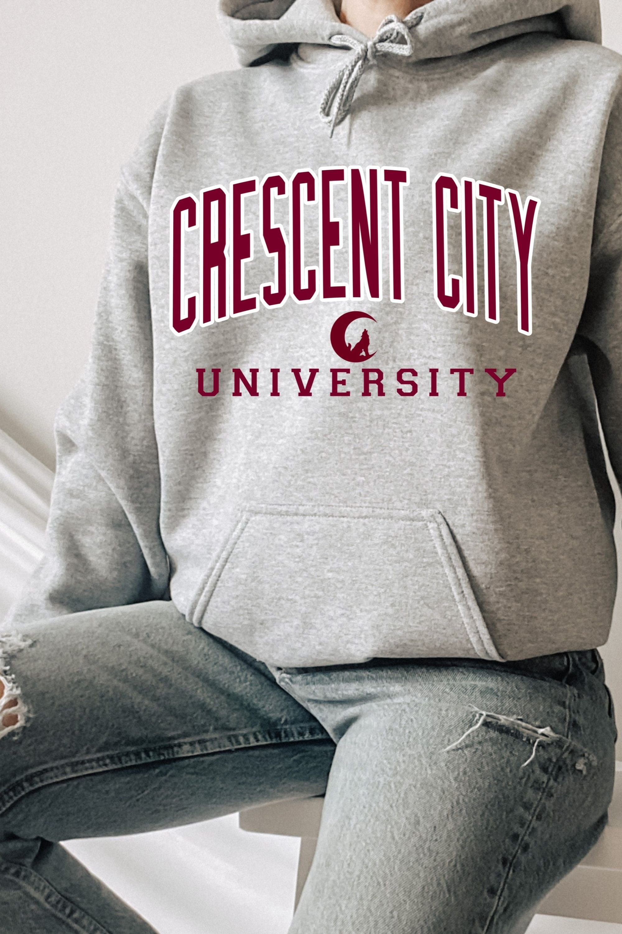 Crescent City University Hoodie - Caffeineandcurses - Sarah J Maas