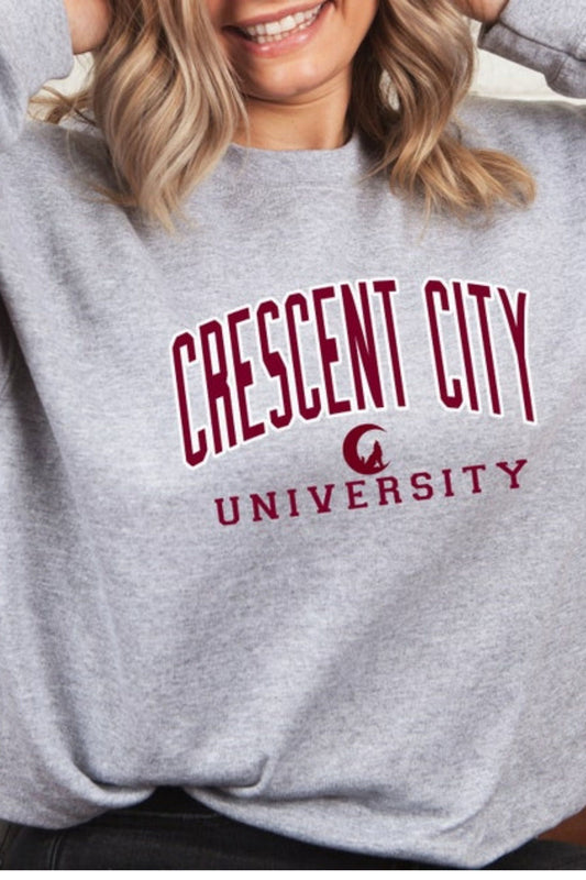 Crescent City University Sweatshirt - Caffeineandcurses - Sarah J Maas