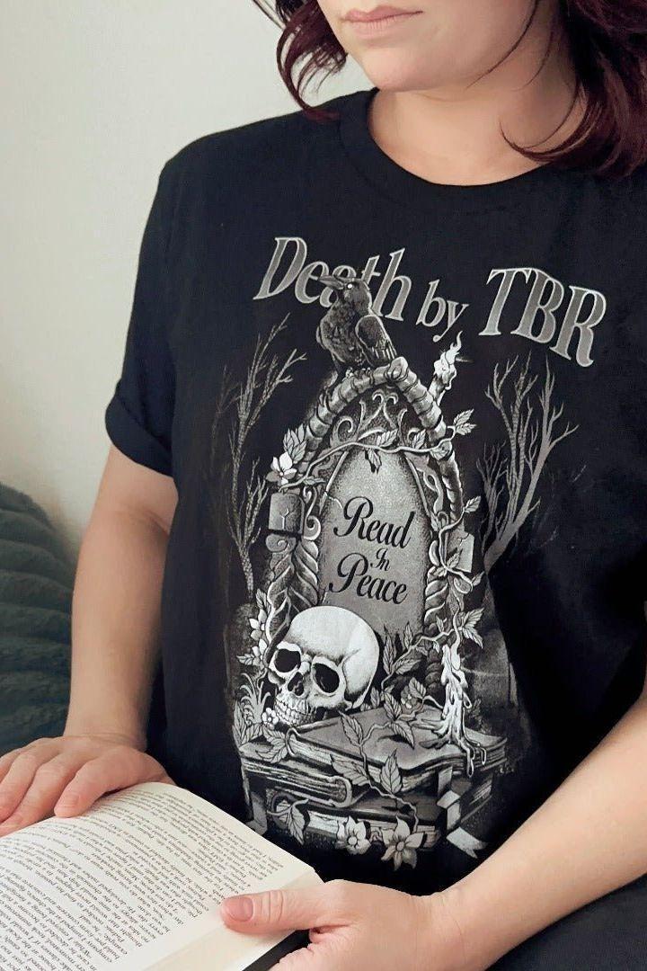Death By TBR Vol 2 T - Shirt - Caffeineandcurses - Caffeine and Curses