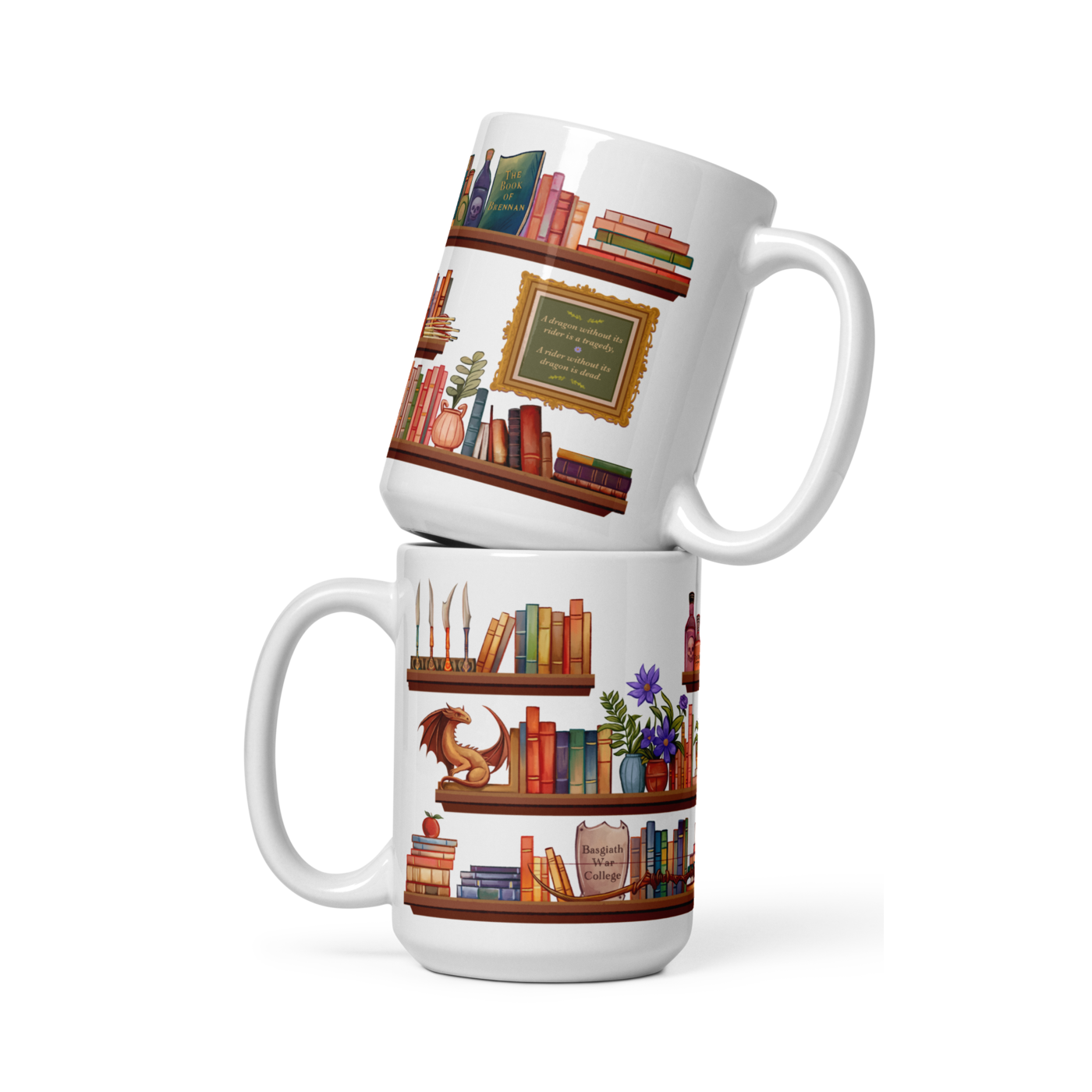 Fourth Wing shelfie mug