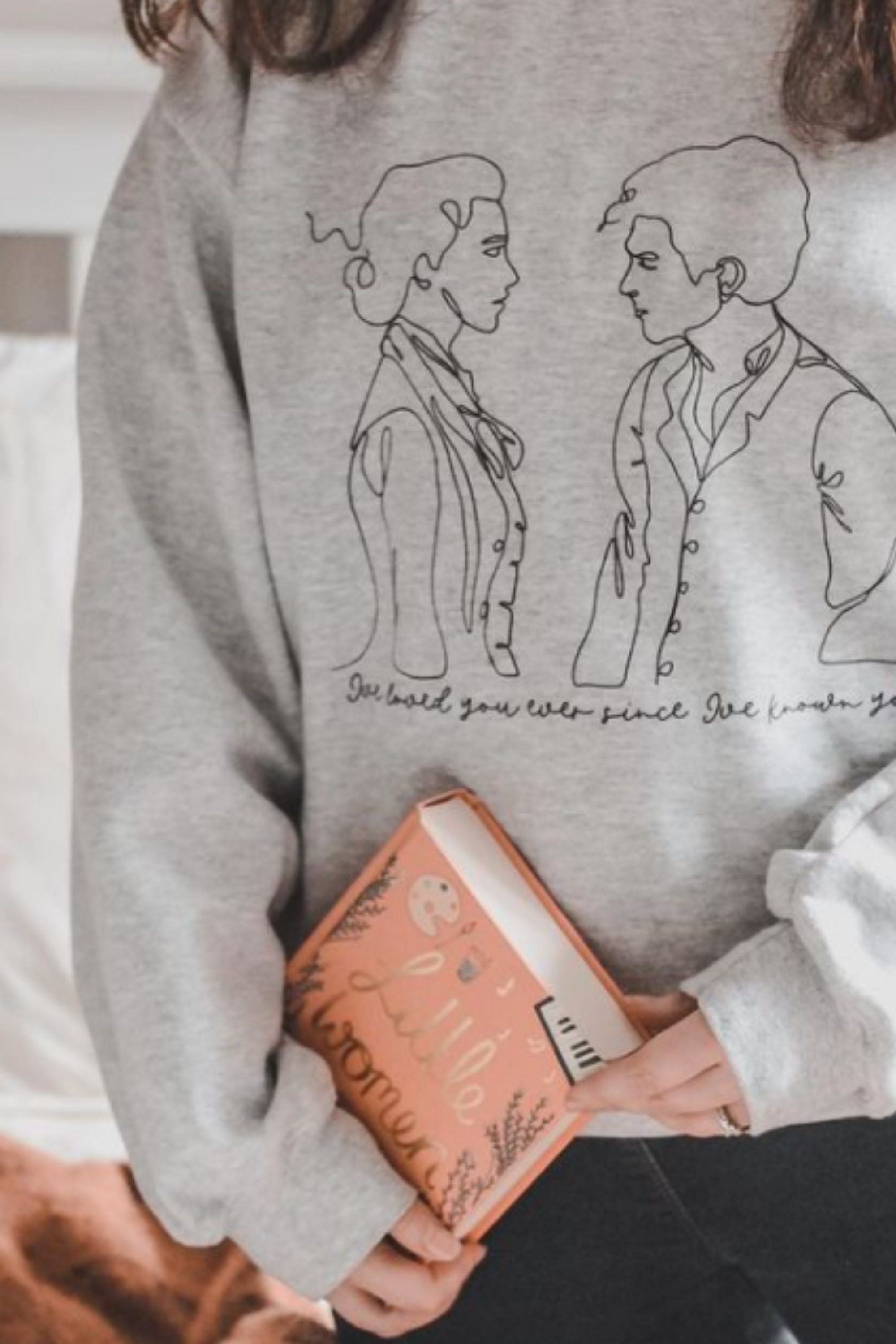 Jo and Laurie Literary Sweatshirt - Caffeineandcurses - Louisa May Alcott