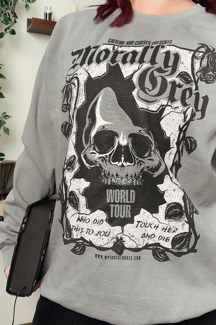 Morally Grey Sweatshirt - Caffeineandcurses - Caffeine and Curses