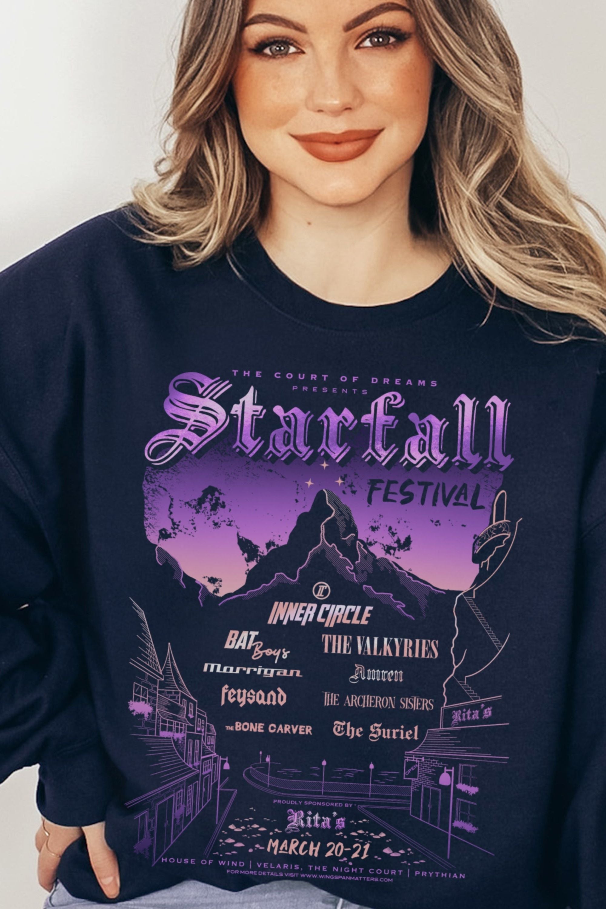 Starfall Sweatshirt - Caffeineandcurses - Sarah J Maas