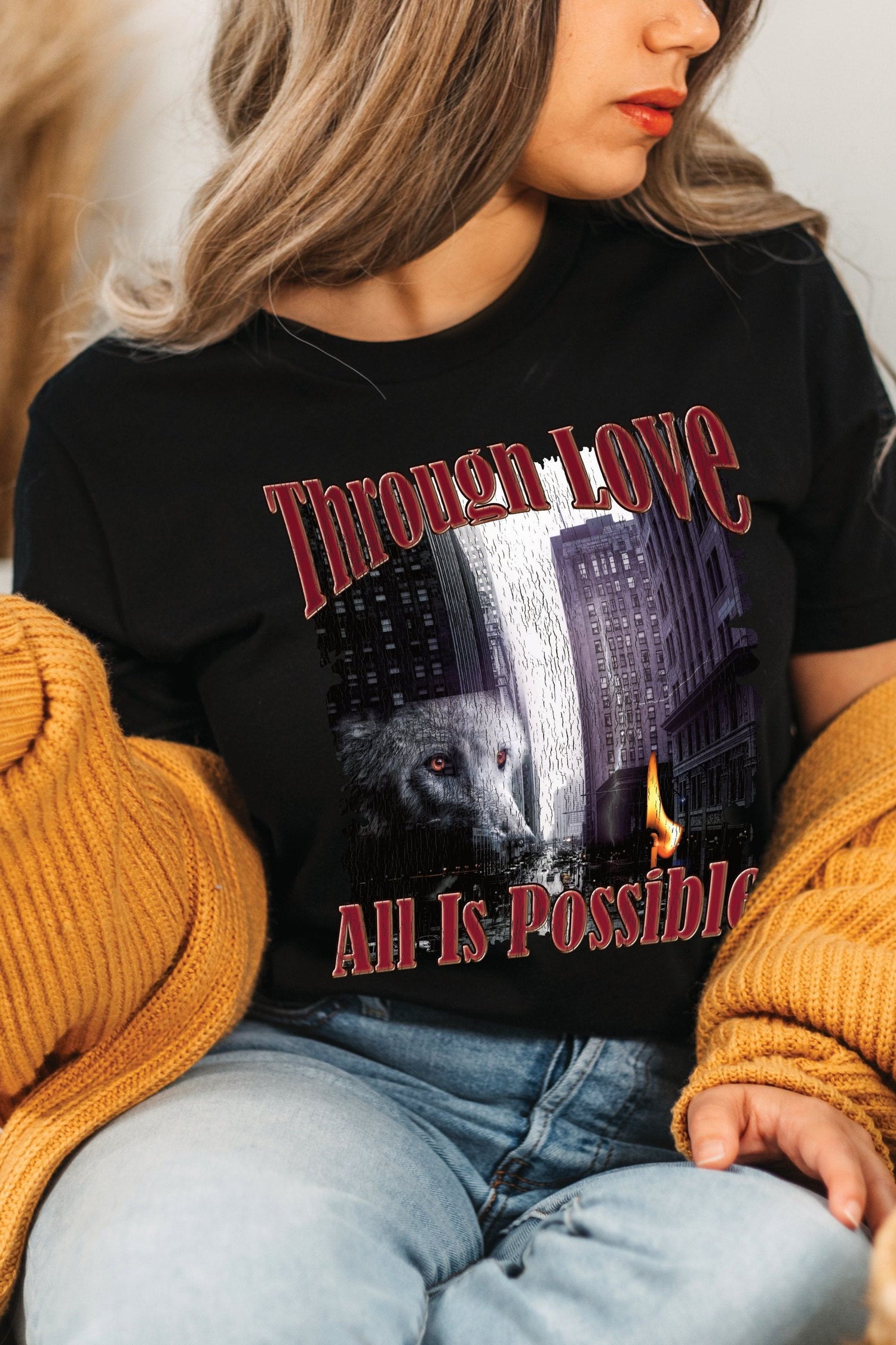 Through Love All Is Possible T - Shirt - Caffeineandcurses - Sarah J Maas