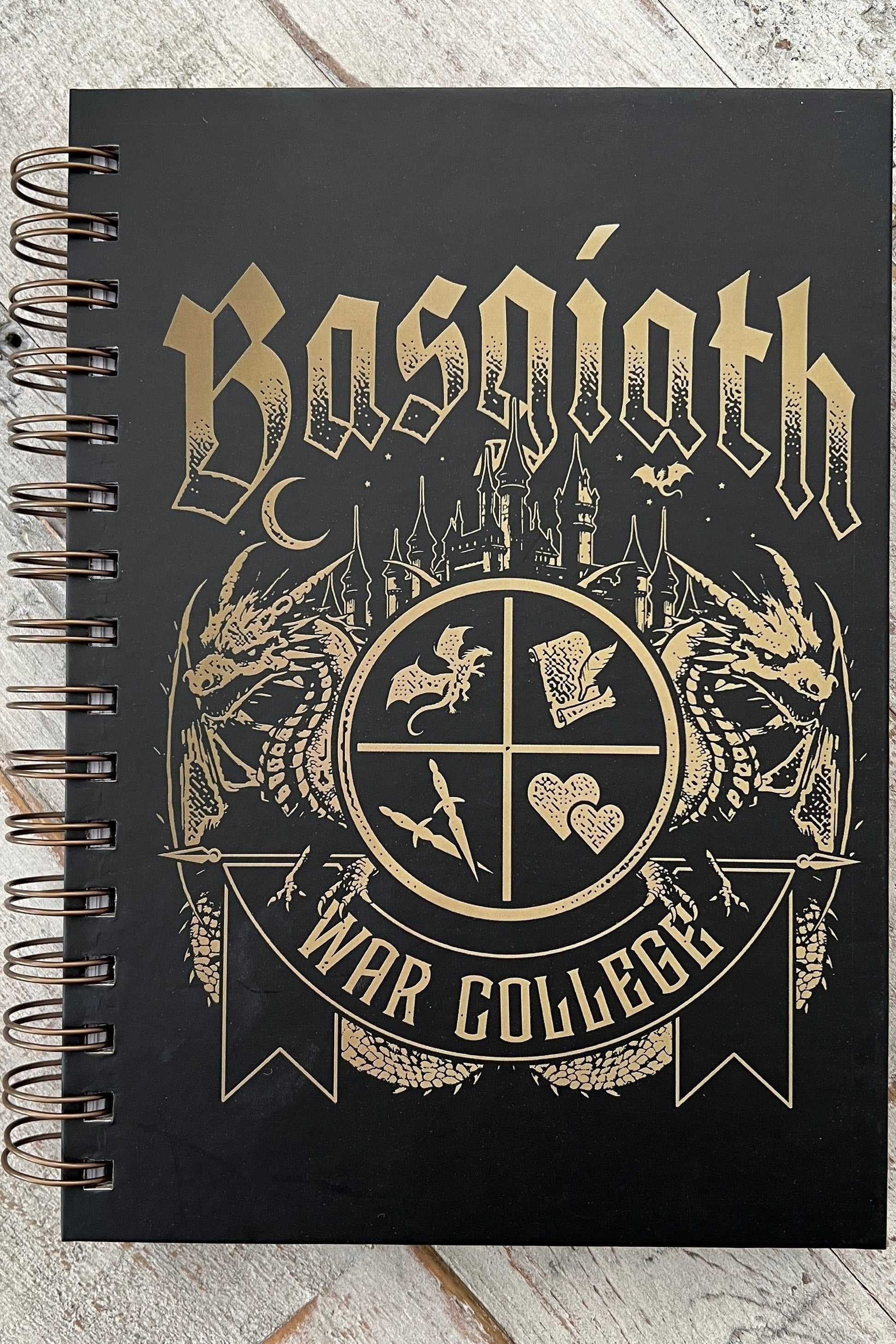 War College Notebook — Fourth Wing merch by Rebecca Yarros. For tracking Basgiath's plans. Hand-designed in Australia, officially licensed.