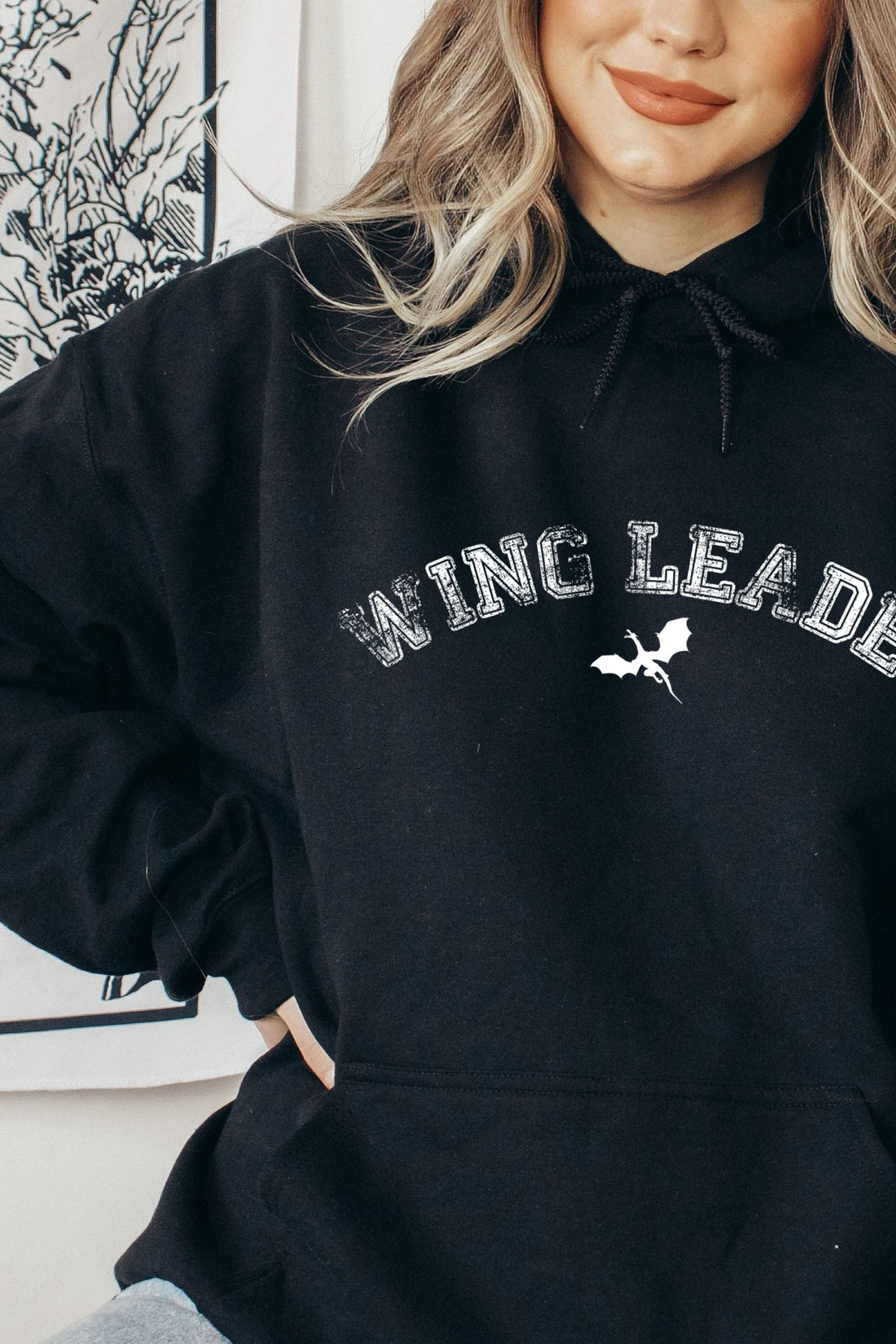 Wing Leader Hoodie - Caffeineandcurses - Sarah J Maas