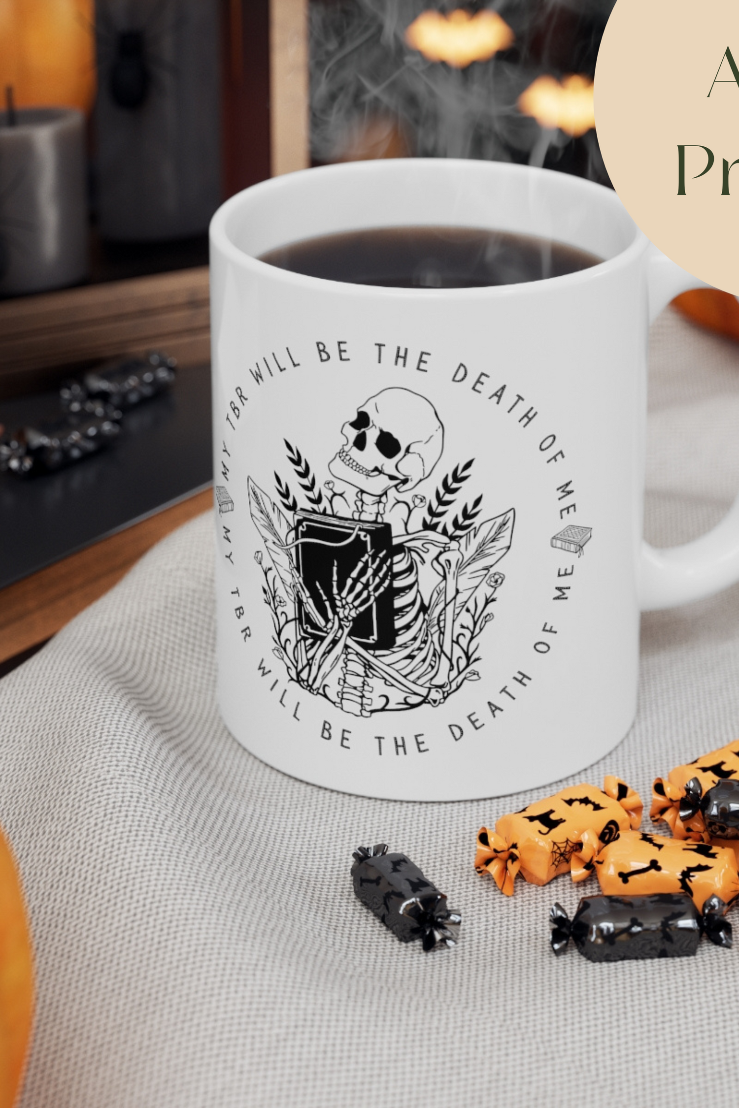 DEATH BY TBR MUG | HALLOWEEN COLLECTION