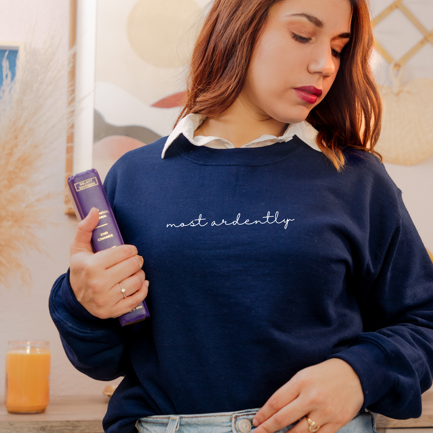Most Ardently Embroidered Sweatshirt | Pride and Prejudice Shirt