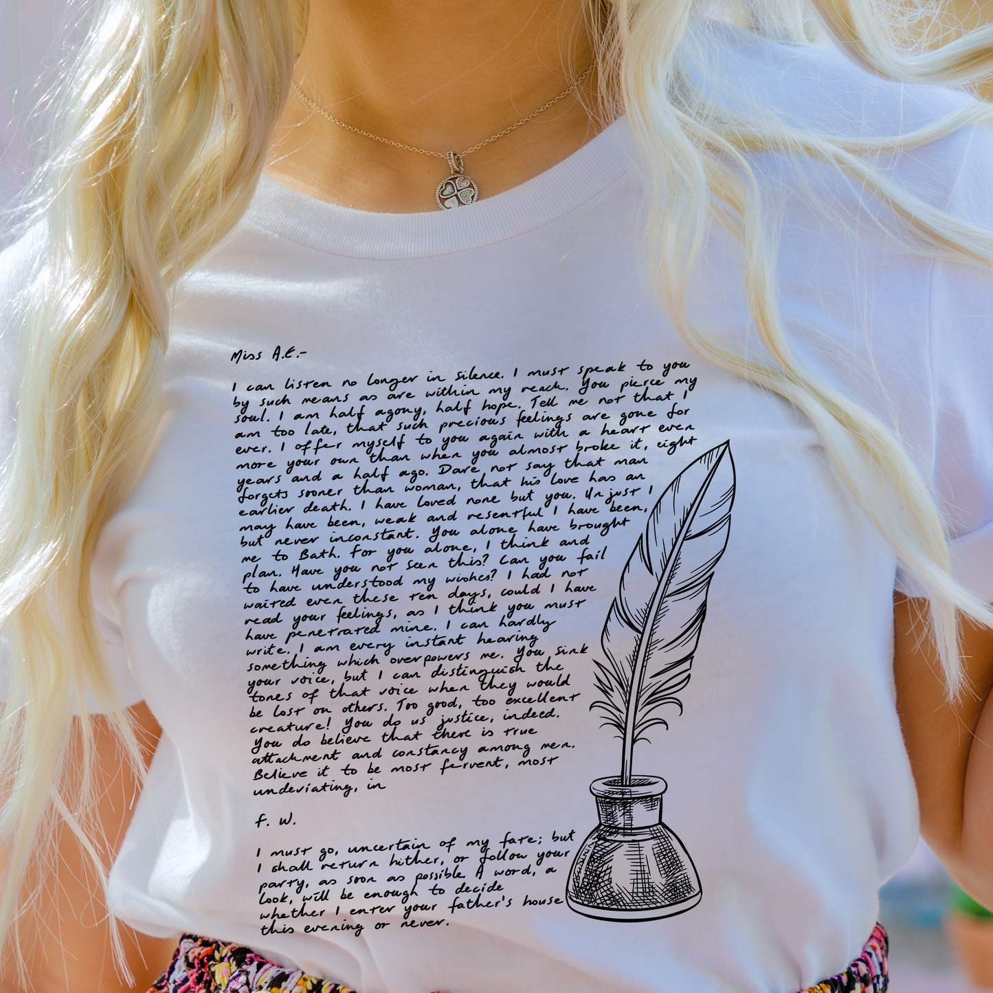 Wentworths Love Letter Literary Tshirts | Persuasion Jane Austen